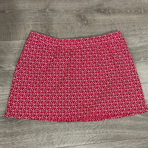 Lands’ End Swim Skirt Pink and White 10